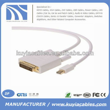 6FT / 1.8m Mini Display Port DP Stecker auf DVI-D Stecker Dual-Link Kabelkabel Adapter